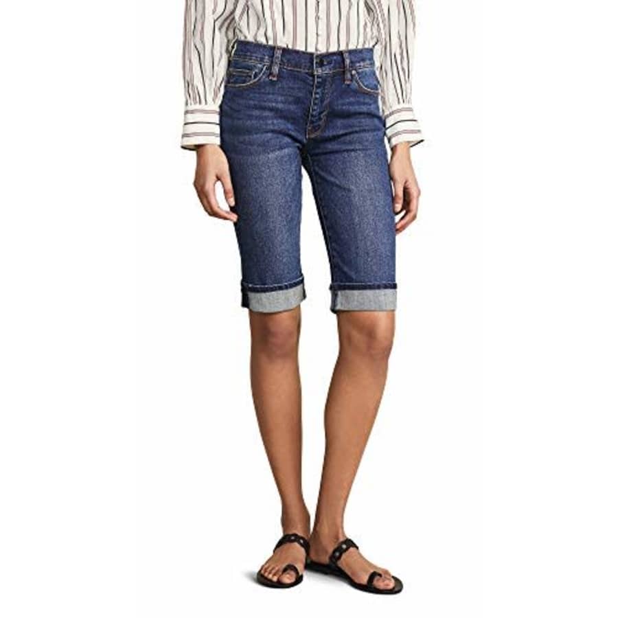 HUDSON Women's Amelia Cuffed Knee Shorts, Vagabond, Blue, 25 for $90
