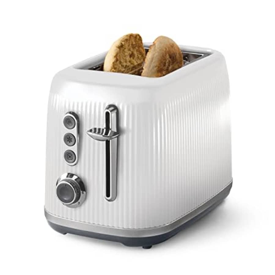 Oster Retro 2-Slice Toaster with Quick-Check Lever, Extra-Wide Slots, Impressions Collection, White for $46 Oster Retro 2-Slice Toaster with Quick-Check Lever, Extra-Wide Slots, Impressions Collection, White for $46