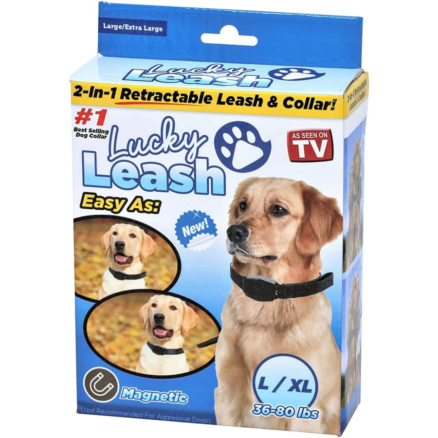 As Seen On TV Lucky Leash 2-in-1 Retractable Leash & Collar for $6