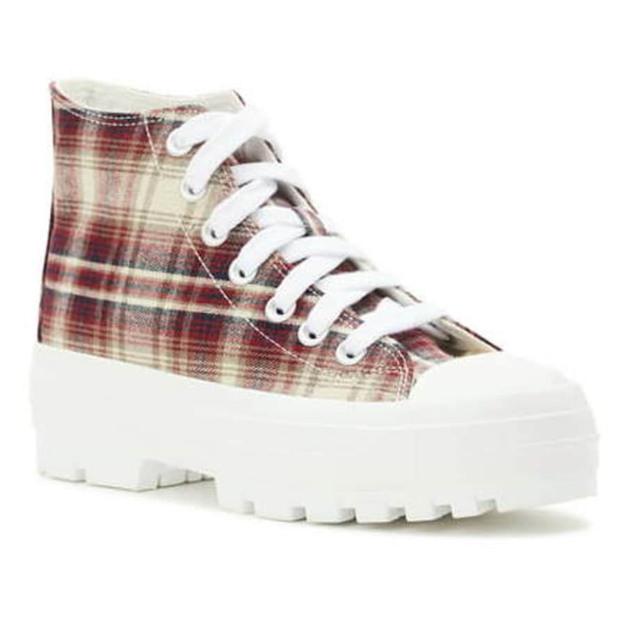 No Boundaries Women's High Top Canvas Lug Sneakers for $5 No Boundaries Women's High Top Canvas Lug Sneakers for $5