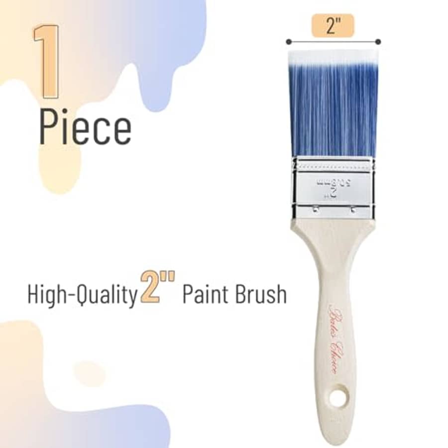 Bates Choice Bates- Paint Brushes, 2-Inch, 1 Pack, Treated Wood Handle, Paint Brushes for Walls, Stain Brush, for $4 Bates Choice Bates- Paint Brushes, 2-Inch, 1 Pack, Treated Wood Handle, Paint Brushes for Walls, Stain Brush, for $4