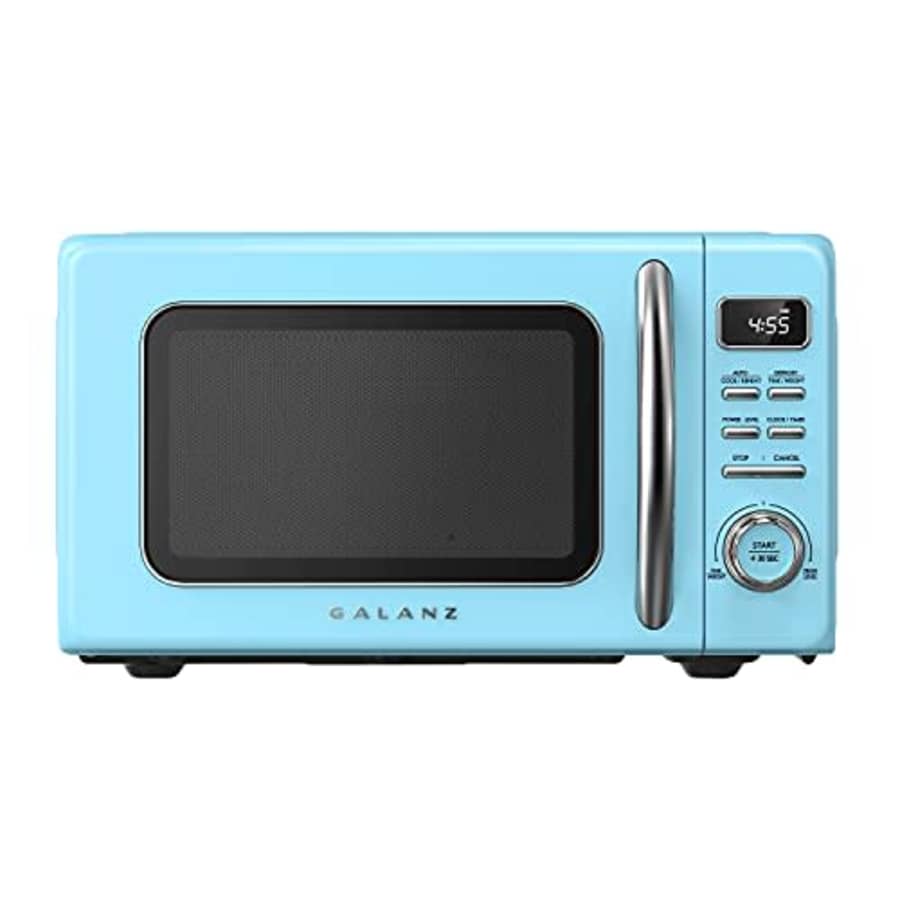 Galanz GLCMKZ09BER09 Retro Countertop Microwave Oven with Auto Cook & Reheat, Defrost, Quick Start for $69