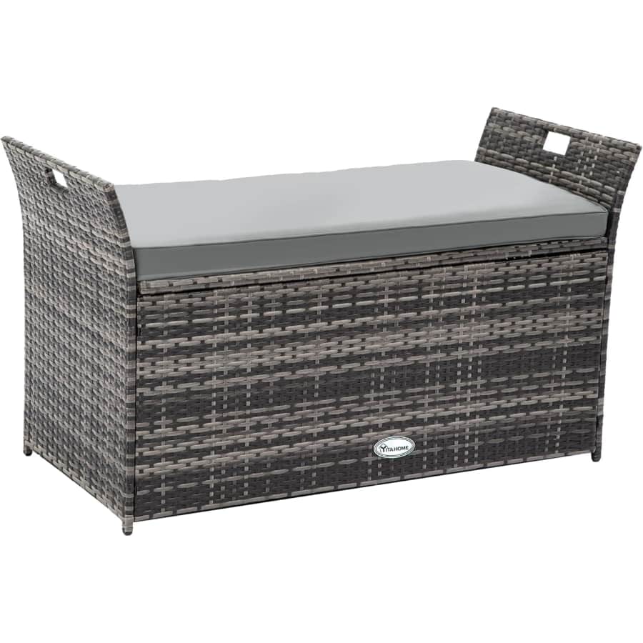 Yitahome 90-Gallon Outdoor Wicker Storage Bench: $83 Yitahome 90-Gallon Outdoor Wicker Storage Bench: $83
