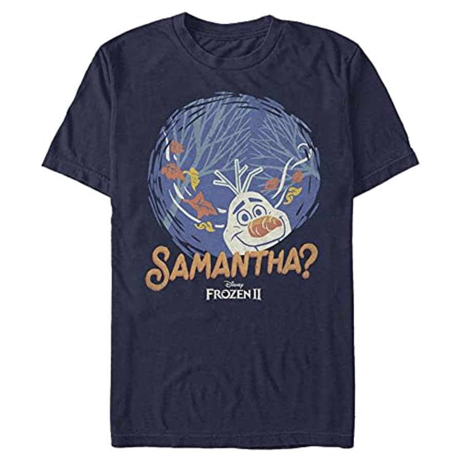 Disney Men's Frozen 2 Smantha T-Shirt, Navy Blue, XX-Large for $18
