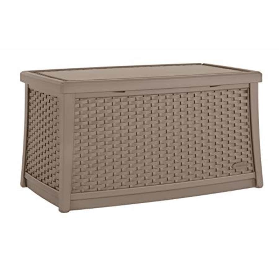 Suncast Elements 30-Gallon End Table with Storage - Lightweight Resin Outdoor Storage Patio and for $125