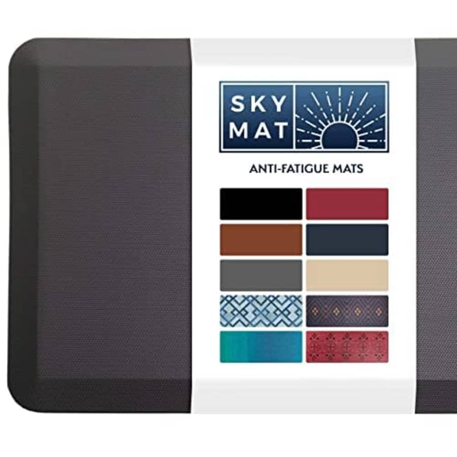 Sky Solutions Anti Fatigue Floor Mat - 3/4" Thick Cushioned Kitchen Rug, Standing Desk Mat - for $21 Sky Solutions Anti Fatigue Floor Mat - 3/4" Thick Cushioned Kitchen Rug, Standing Desk Mat - for $21