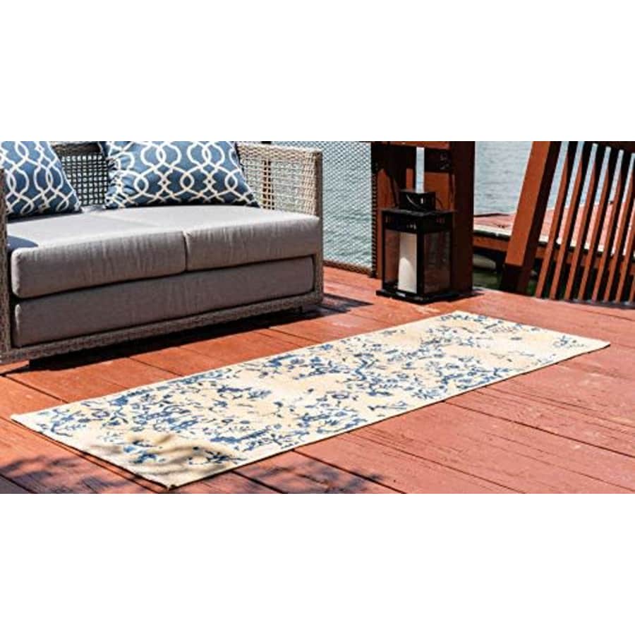 Unique Loom Botanical Collection Abstract, Vintage, Bohemian, Ornate, Indoor and Outdoor Area Rug, for $30