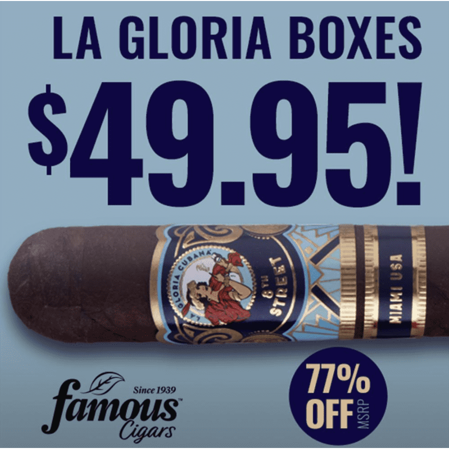 La Gloria Cubana 8th Street Toro Cigars 10-Count Box for $50