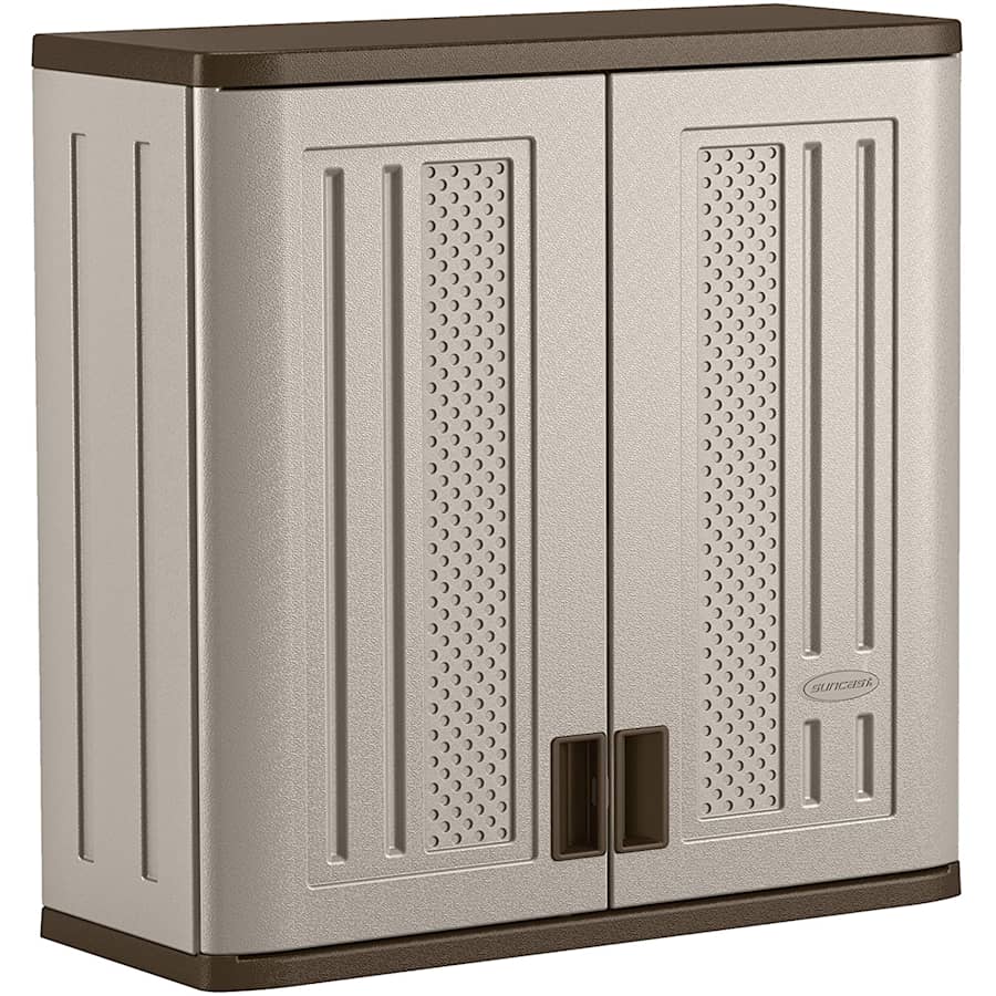 Suncast Wall Mounted Resin Storage Cabinet for $85 Suncast Wall Mounted Resin Storage Cabinet for $85