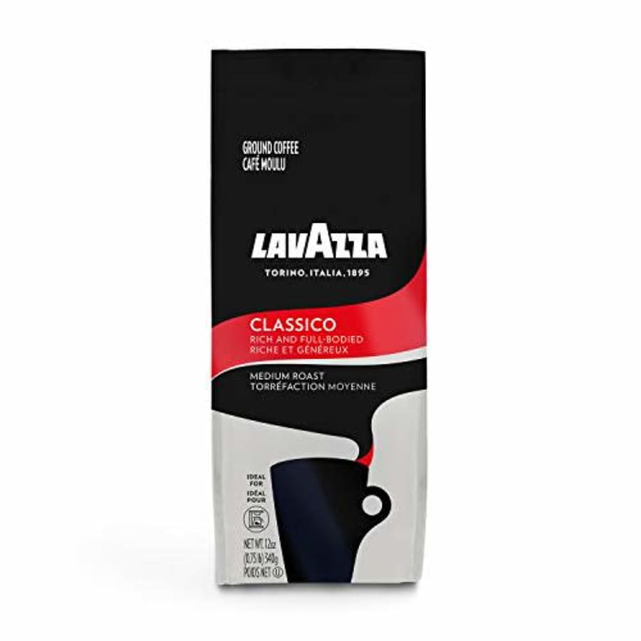 Lavazza Classico Ground Coffee Blend, Medium Roast, 12-Ounce Bags (Pack of 6) for $39 Lavazza Classico Ground Coffee Blend, Medium Roast, 12-Ounce Bags (Pack of 6) for $39