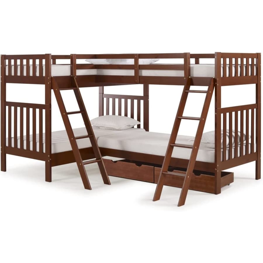 Alaterre Furniture Aurora Wood Twin Bunk Bed w/ Quad Extension & Storage Drawers for $1,169 Alaterre Furniture Aurora Wood Twin Bunk Bed w/ Quad Extension & Storage Drawers for $1,169