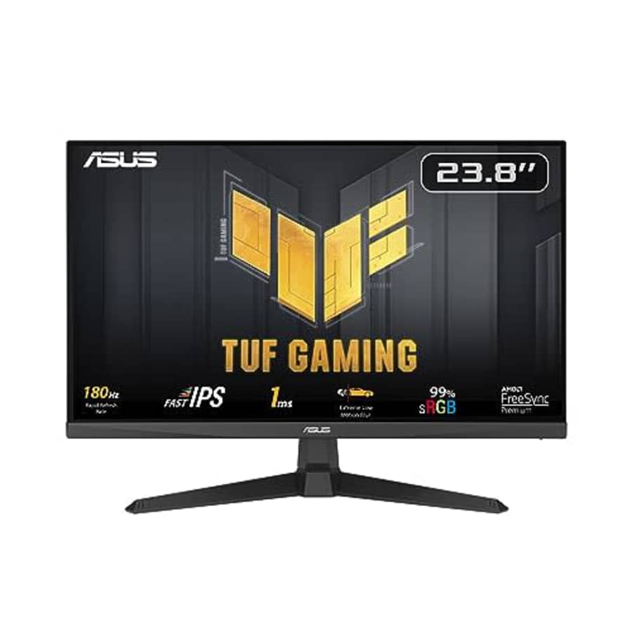 ASUS TUF Gaming 24 (23.8 inch viewable) 1080P Monitor (VG249Q3A) - Full HD, 180Hz, 1ms, Fast IPS, for $140