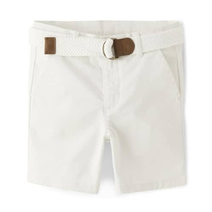 Gymboree,and Toddler Belted Twill Chino Shorts,Simply White,2T for $13