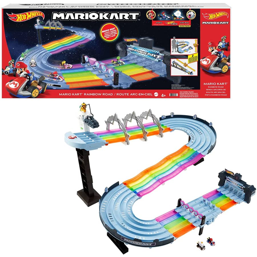 Hot Wheels Mario Kart Rainbow Road Raceway 8-Foot Track Set for $165 Hot Wheels Mario Kart Rainbow Road Raceway 8-Foot Track Set for $165