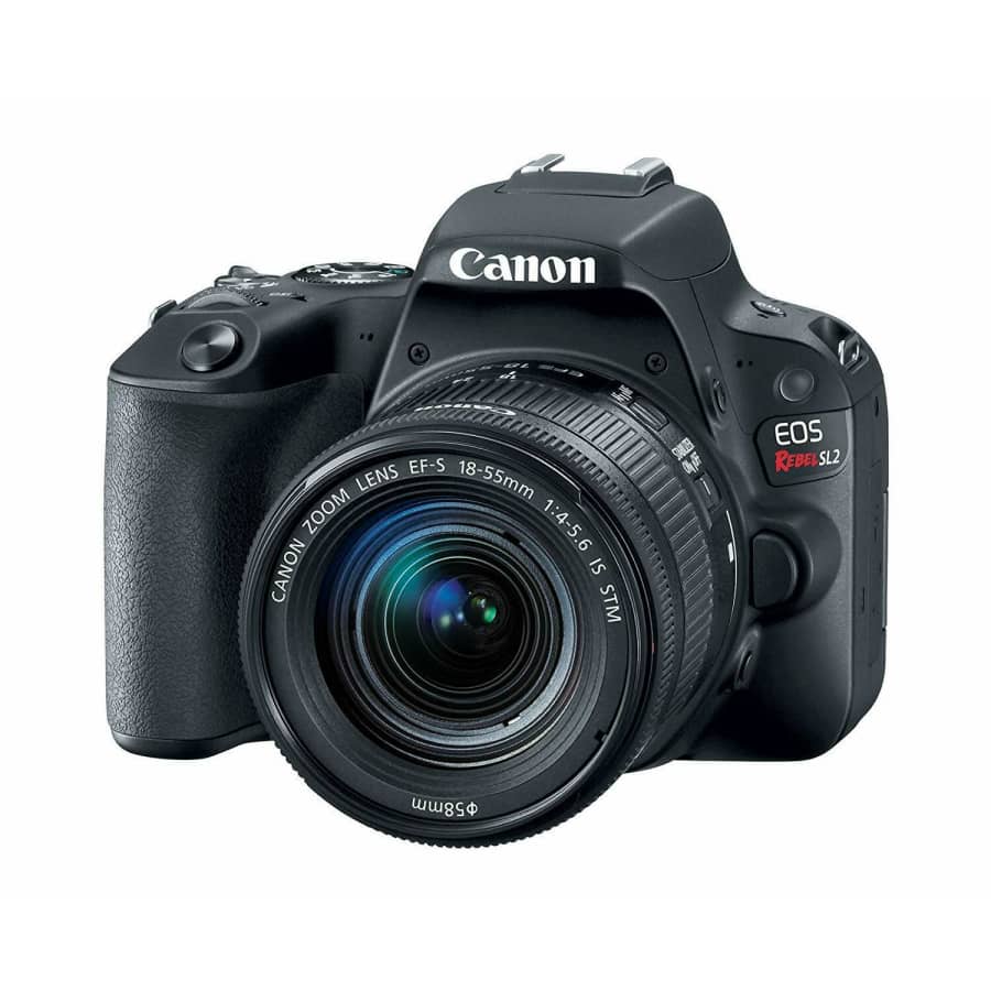 Canon EOS Rebel SL2 Digital SLR Camera w/ EF-S 18-55mm STM Lens for $430 Canon EOS Rebel SL2 Digital SLR Camera w/ EF-S 18-55mm STM Lens for $430