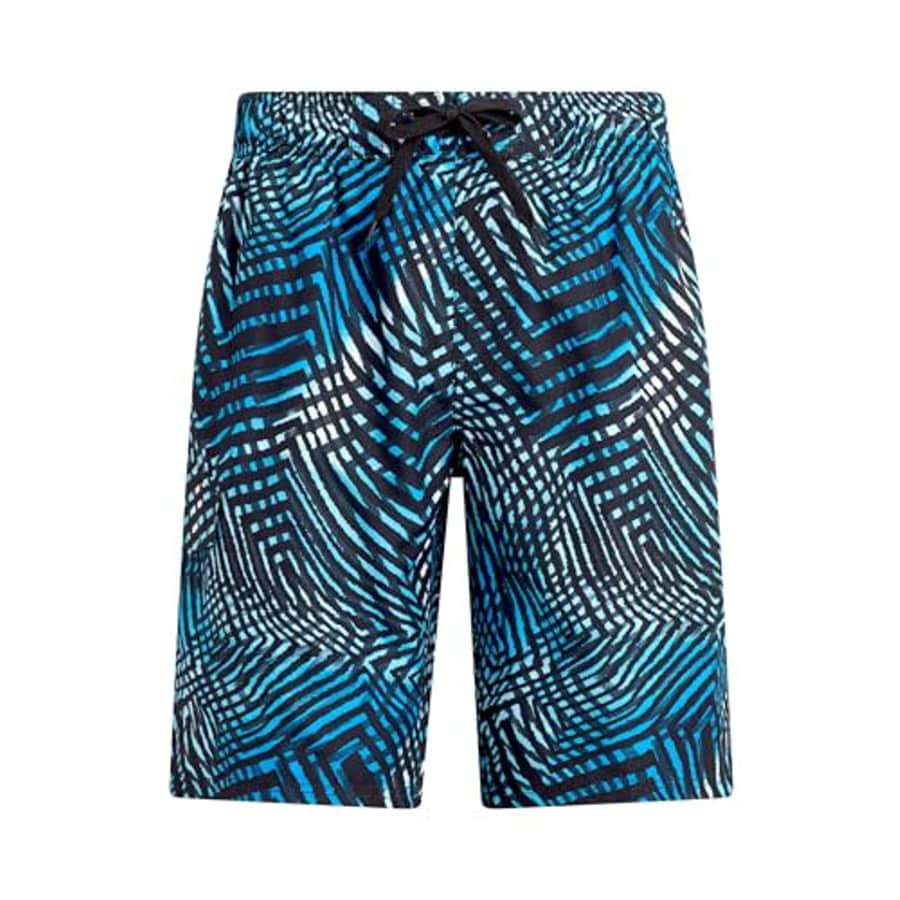 Kanu Surf Men's Standard Wade Swim Trunks (Regular & Extended Sizes), Hyper Black/Aqua for $15
