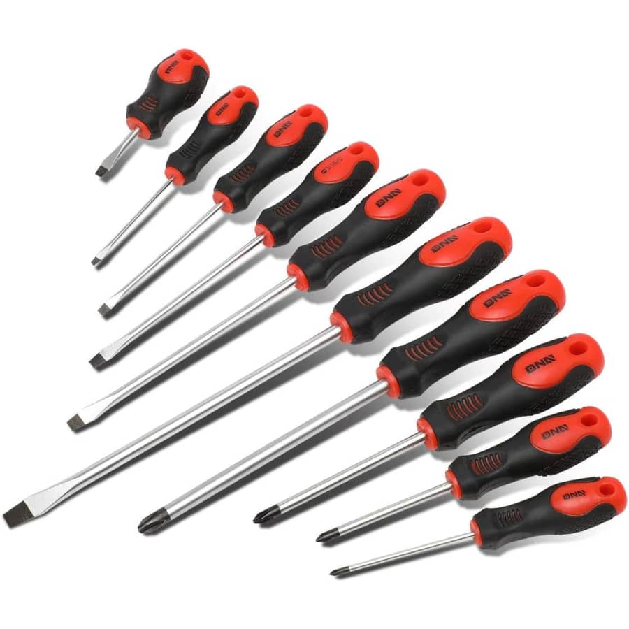 DNA Motoring 10-Piece Chromoly Screwdriver Set for $22