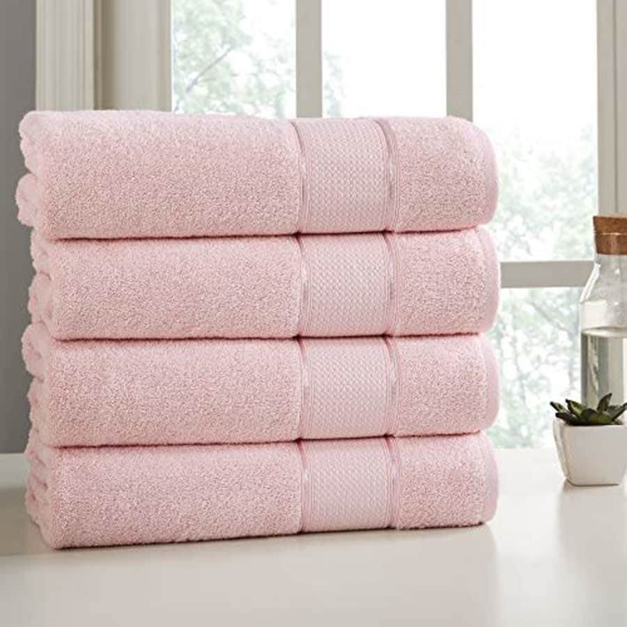Amrapur Overseas 4-Pack SpunLoft Bath Sheet Blush 35x66 for $72 Amrapur Overseas 4-Pack SpunLoft Bath Sheet Blush 35x66 for $72