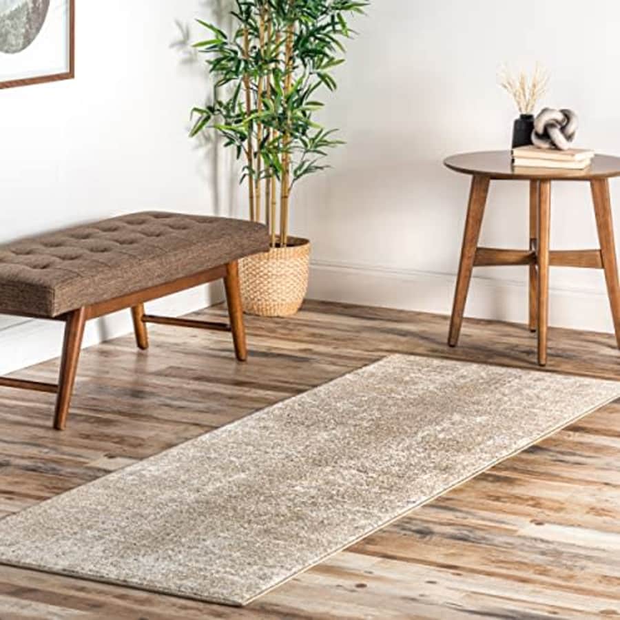 nuLOOM Deedra Modern Abstract Runner Rug, 2' 8" x 8', Beige for $40