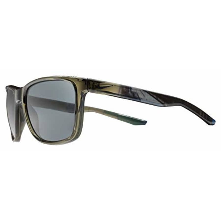 Nike Men's Unrest Se Rectangular Sunglasses, Crystal Cargo Khaki/Melbourne, 57 mm for $116