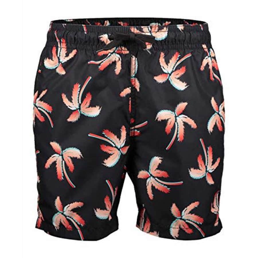 Kanu Surf Men's Havana Swim Trunks (Regular & Extended Sizes), Palm Beach Black, 5X for $21
