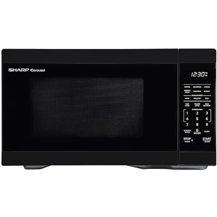 Sharp 1.1-Cu. Ft. Countertop Microwave Oven, Black (Smc1161hb) for $129