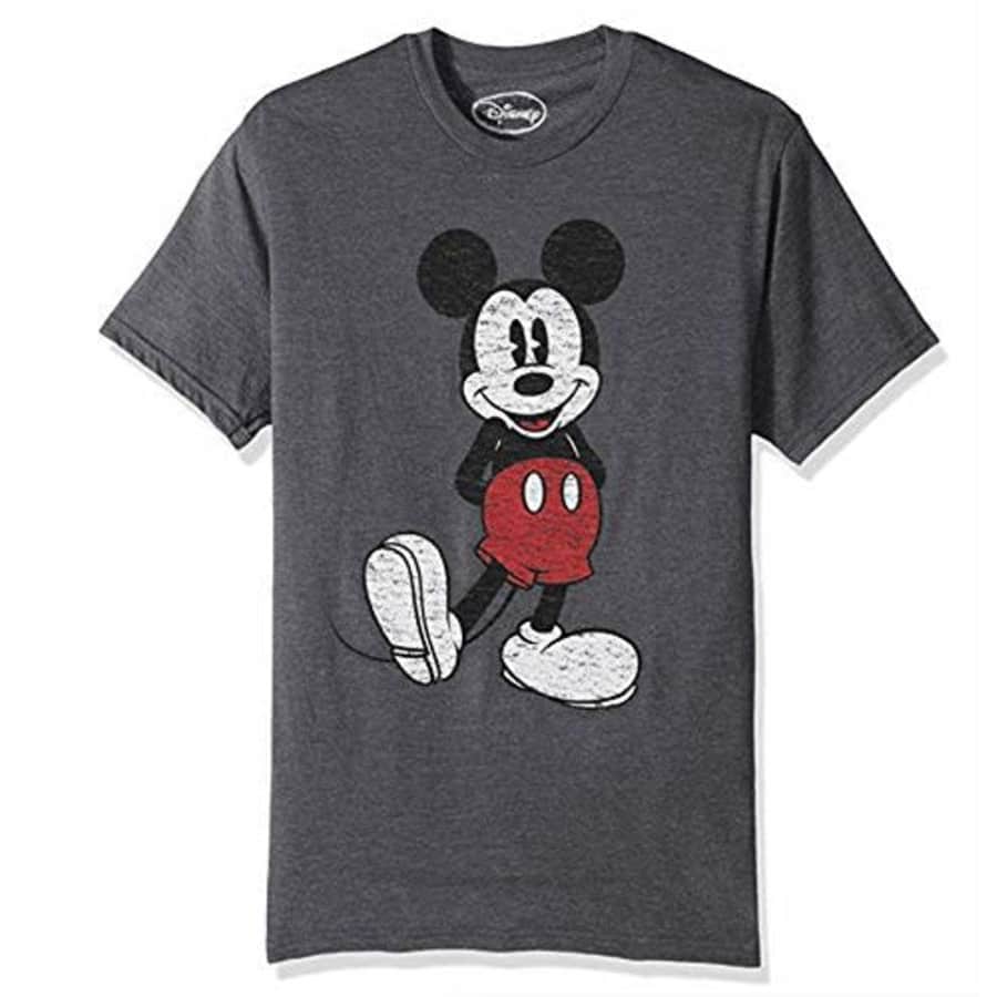 Disney Men's Full Size Mickey Mouse Distressed Look T-Shirt, Charcoal Heather, XX-Large for $11 Disney Men's Full Size Mickey Mouse Distressed Look T-Shirt, Charcoal Heather, XX-Large for $11