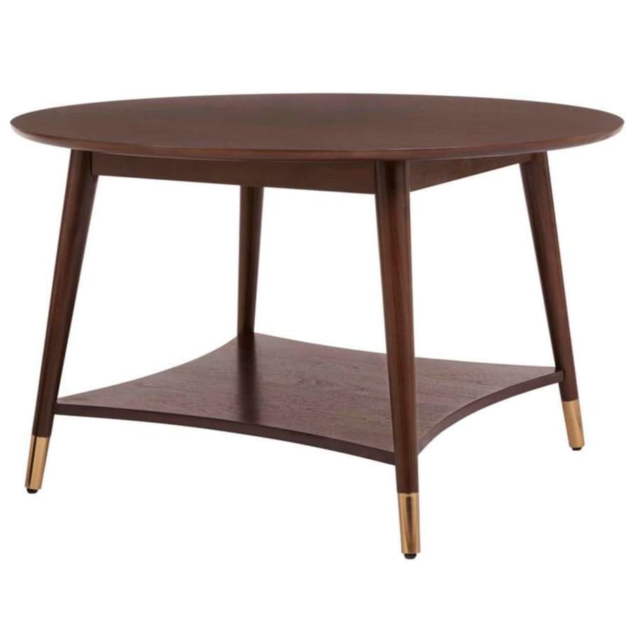 StyleWell Ramsey 32" Round Coffee Table w/ Brass Leg Caps for $86