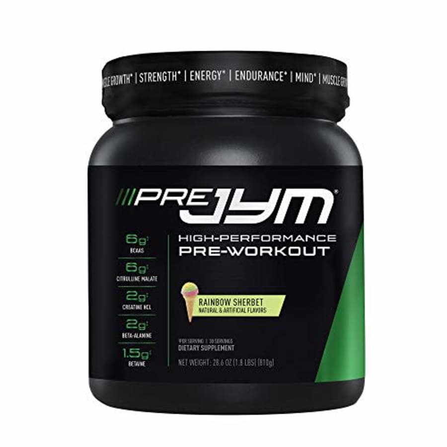 JYM Supplement Science Pre Jym Rainbow Sherbet, 30 Servings, Rainbow Sherbet, 30 Count for $44