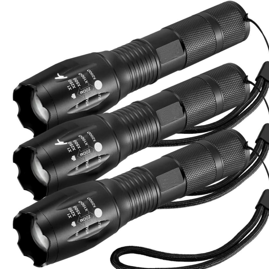UltraFire X800 CREE XM-L T6 Zoomable Flashlight 3-Pack for $13