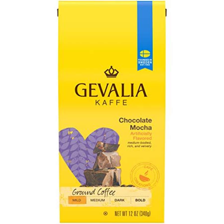 Gevalia Chocolate Mocha Mild Roast Ground Coffee (12 oz Bags, Pack of 6) for $66
