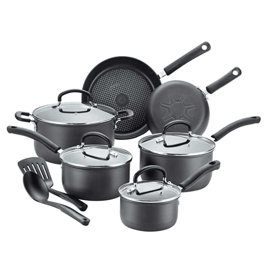 T-Fal Ultimate 12-Piece Hard-Anodized Aluminum Nonstick Cookware Set for $163