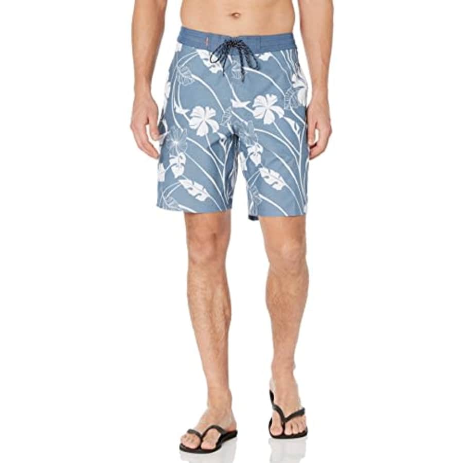 Quiksilver Waterman Men's Standard Boardshort Swim Trunk, Ensign Blue Paradise Harbor BS, 36 for $16
