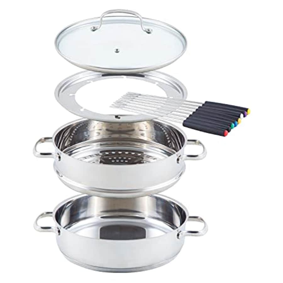 Nuwave 18/8 Stainless Steel Ultimate Cookware Set, Free of PTFE, PFOA, PFOS, Fondue Pot Set, Works for $80 Nuwave 18/8 Stainless Steel Ultimate Cookware Set, Free of PTFE, PFOA, PFOS, Fondue Pot Set, Works for $80