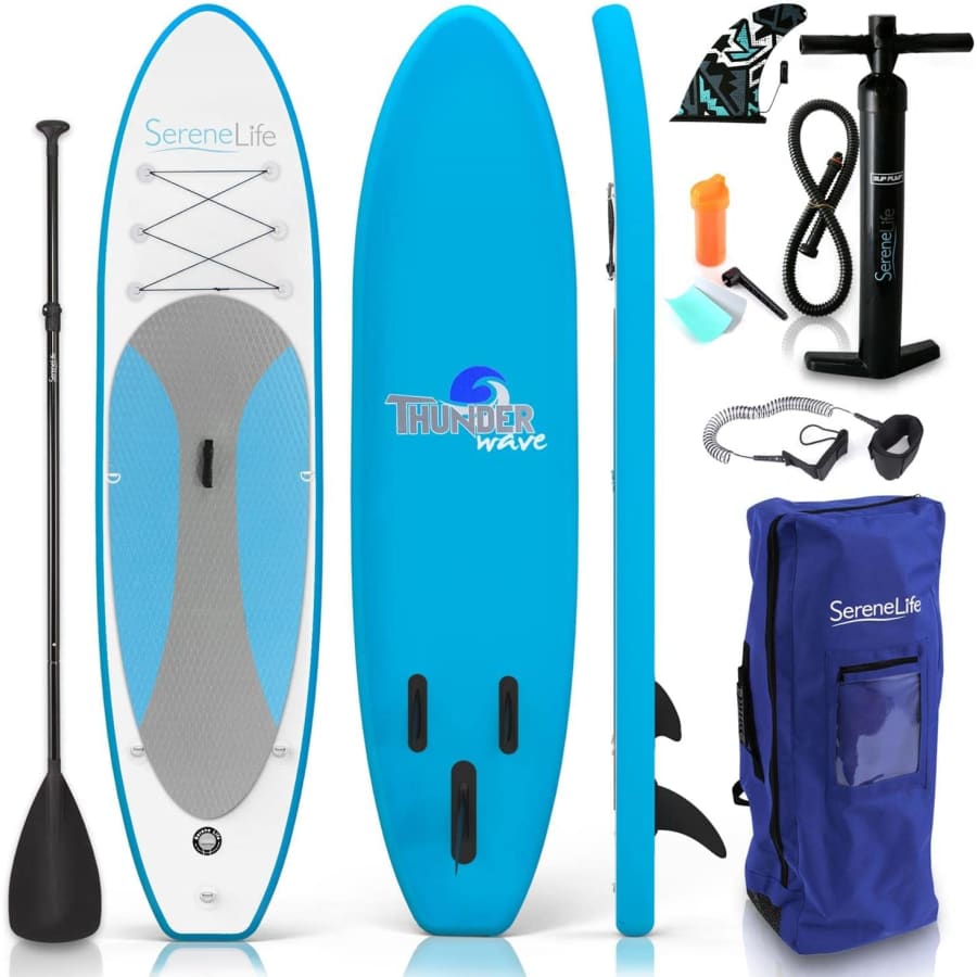 SereneLife Inflatable Stand-Up Paddle Board w/ Kit for $170 SereneLife Inflatable Stand-Up Paddle Board w/ Kit for $170