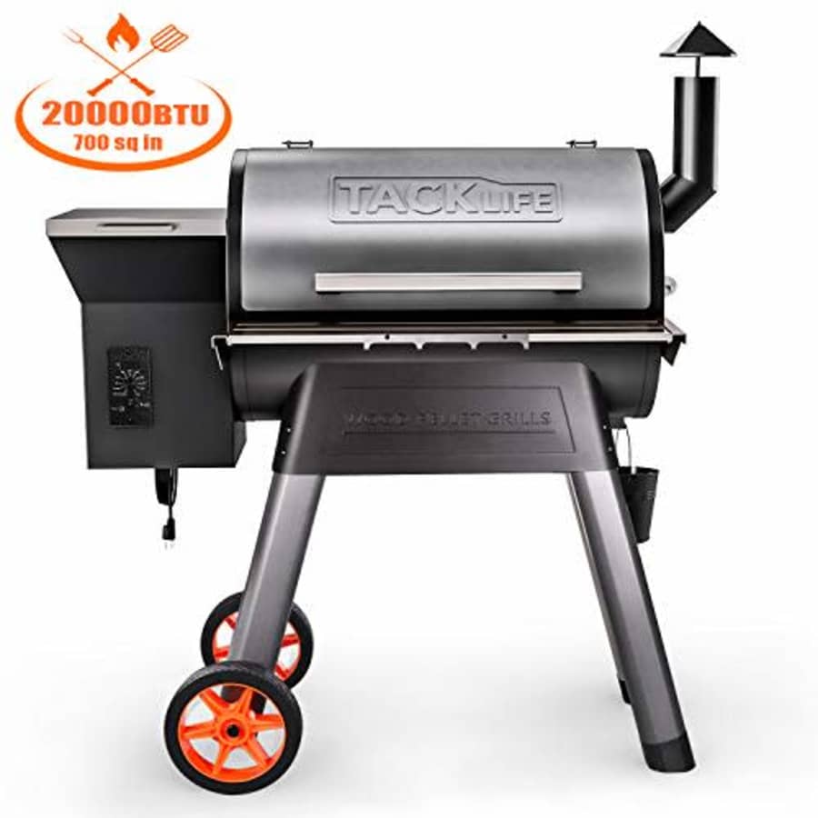 TACKLIFE Wood Pellet Grill and Smoker,8-in-1 BBQ Grill, 700 sq in Cooking Area, 20000BTU Heat Ideal for $400