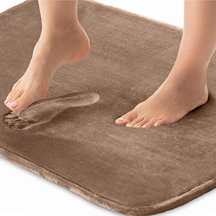 Gorilla Grip Thick Memory Foam Bath Rug, Soft Absorbent Luxury Mats, 54x24, Plush Velvet Topside, for $36 Gorilla Grip Thick Memory Foam Bath Rug, Soft Absorbent Luxury Mats, 54x24, Plush Velvet Topside, for $36