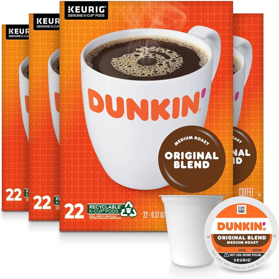 Dunkin' Original Blend Medium Roast K-Cup 88-Pack for $24 Dunkin' Original Blend Medium Roast K-Cup 88-Pack for $24