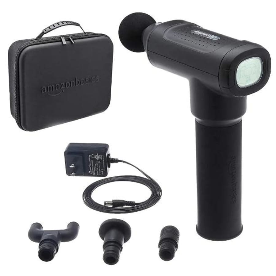 Amazon Basics Percussion Massage Gun for $22 Amazon Basics Percussion Massage Gun for $22