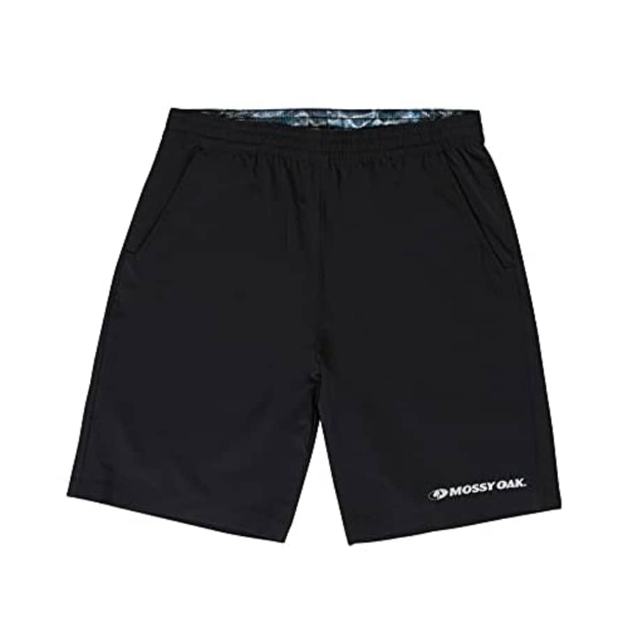 Mossy Oak Men's Standard Gym Pockets, Workout, Athletic Shorts, Anthracite, X-Large for $17