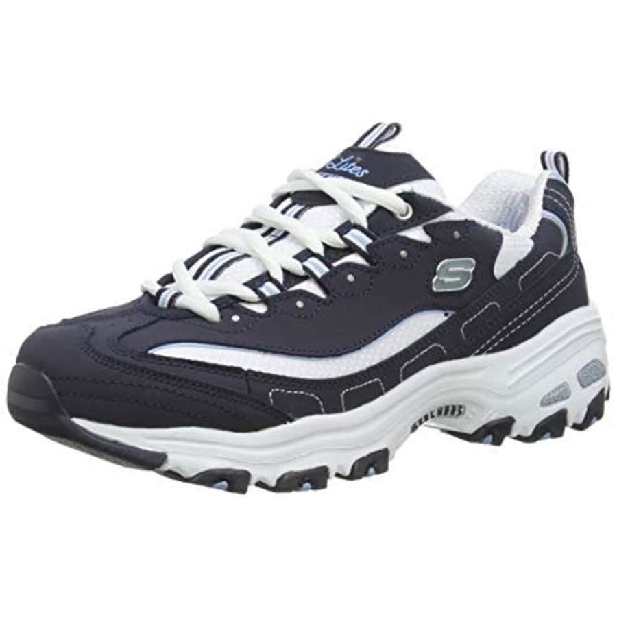 Skechers Sport Women's D'Lites Memory Foam Lace-up Sneaker,Biggest Fan Navy/White,7 M US for $60 Skechers Sport Women's D'Lites Memory Foam Lace-up Sneaker,Biggest Fan Navy/White,7 M US for $60