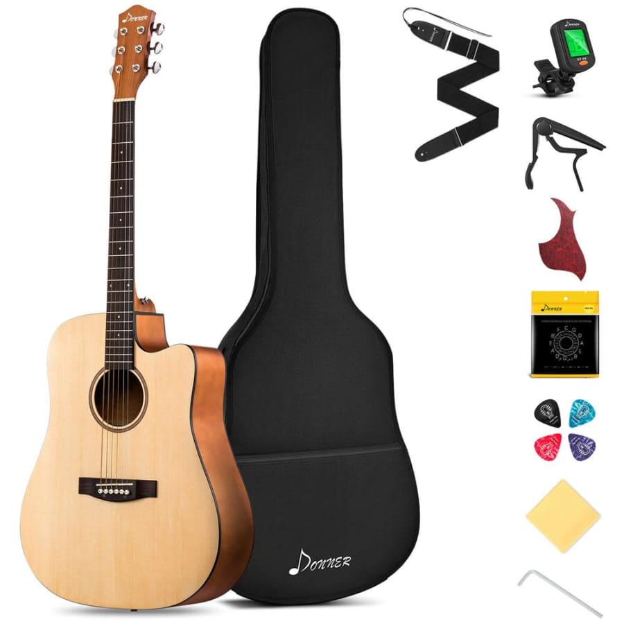 Donner Beginner Acoustic Guitar Bundle for $75 Donner Beginner Acoustic Guitar Bundle for $75