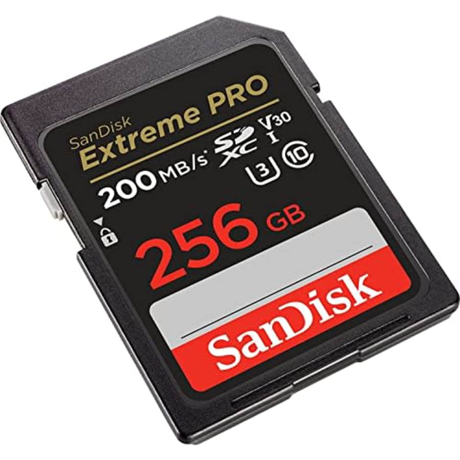 SanDisk 256GB SDXC SD Extreme Pro Memory Card Bundle Works with Canon EOS 5D Mark IV, 6D Mark II, for $60