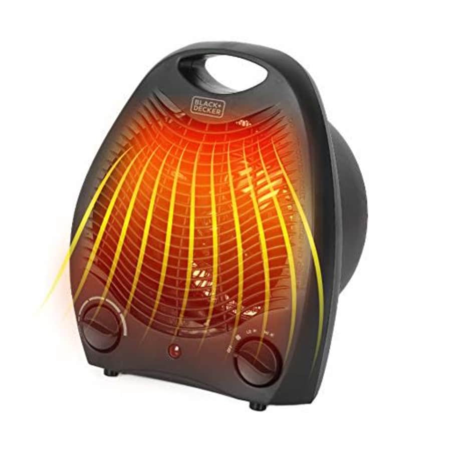 BLACK+DECKER BHD101B 1,500-Watt Personal Desktop Heater, 8.4 Inches x 5.2 Inches x 10 Inches, Black for $21 BLACK+DECKER BHD101B 1,500-Watt Personal Desktop Heater, 8.4 Inches x 5.2 Inches x 10 Inches, Black for $21