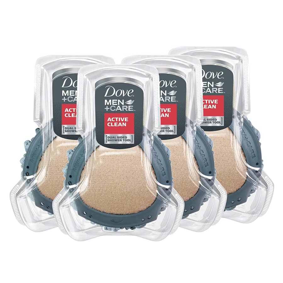 Dove Men+Care Shower Tool 4-Pack: $14 via Sub. & Save Dove Men+Care Shower Tool 4-Pack: $14 via Sub. & Save