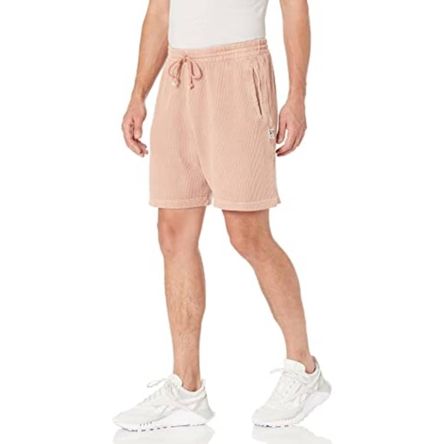 Reebok Men's Standard Shorts, Canyon Coral/Natural Dye, Medium for $28
