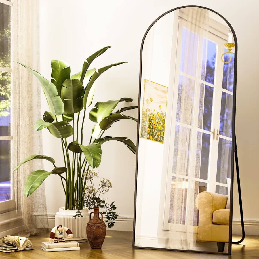 BeautyPeak 64" Arched Full Length Floor Mirror for $49 BeautyPeak 64" Arched Full Length Floor Mirror for $49