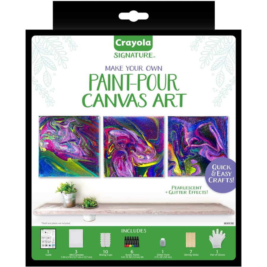 Crayola Signature Paint-Pour Canvas Art Kit for $12