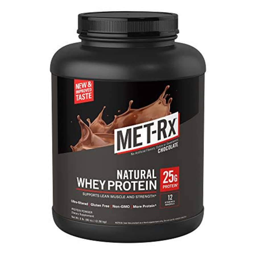Nature's Bounty MET-Rx Natural Whey Protein Powder, Chocolate Protein Powder, 5 Lb for $62
