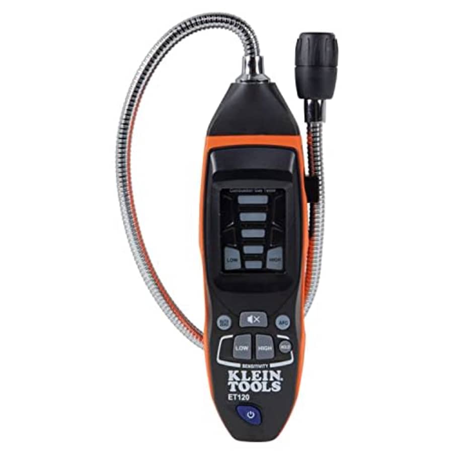 Klein Tools ET120 Gas Leak Detector, Combustible Gas Leak Tester with 18-Inch Gooseneck Has Range for $122 Klein Tools ET120 Gas Leak Detector, Combustible Gas Leak Tester with 18-Inch Gooseneck Has Range for $122